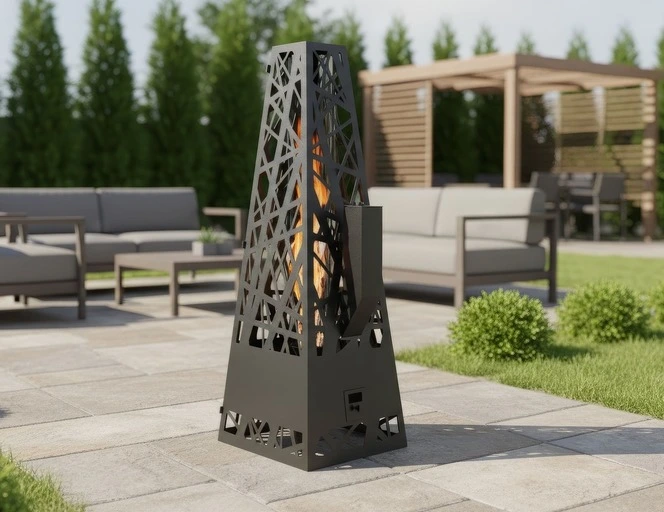 Wood Pellet Patio Heater DXF Files for Plasma, Laser, CNC