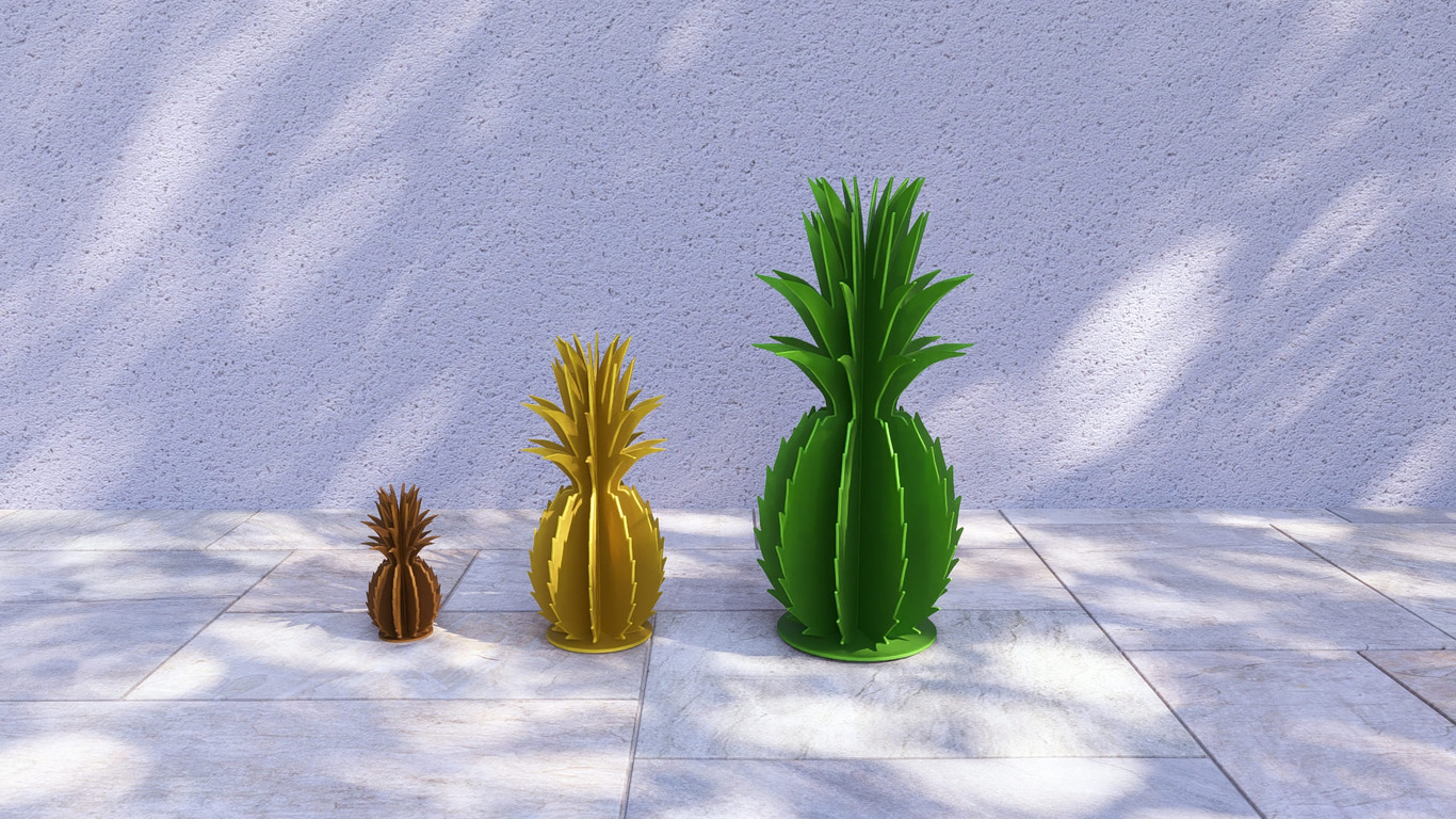 Queen Victoria Pineapple Garden Decor (Three Sizes). DXF, SVG files for plasma, laser cutting. Home Backyard Decoration. Metal Yard Art. Фото 3