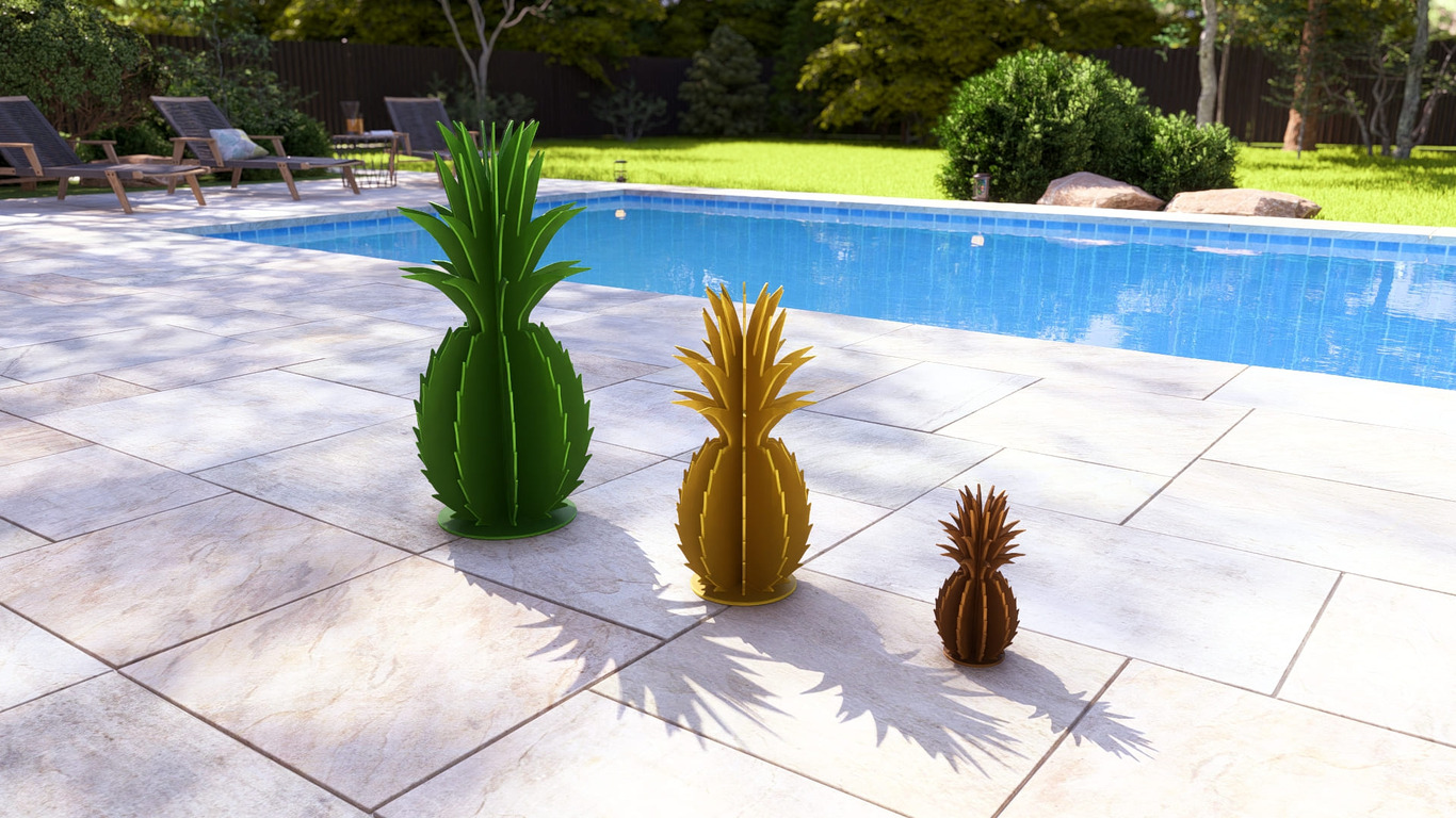 Queen Victoria Pineapple Garden Decor (Three Sizes). DXF, SVG files for plasma, laser cutting. Home Backyard Decoration. Metal Yard Art. Фото 5