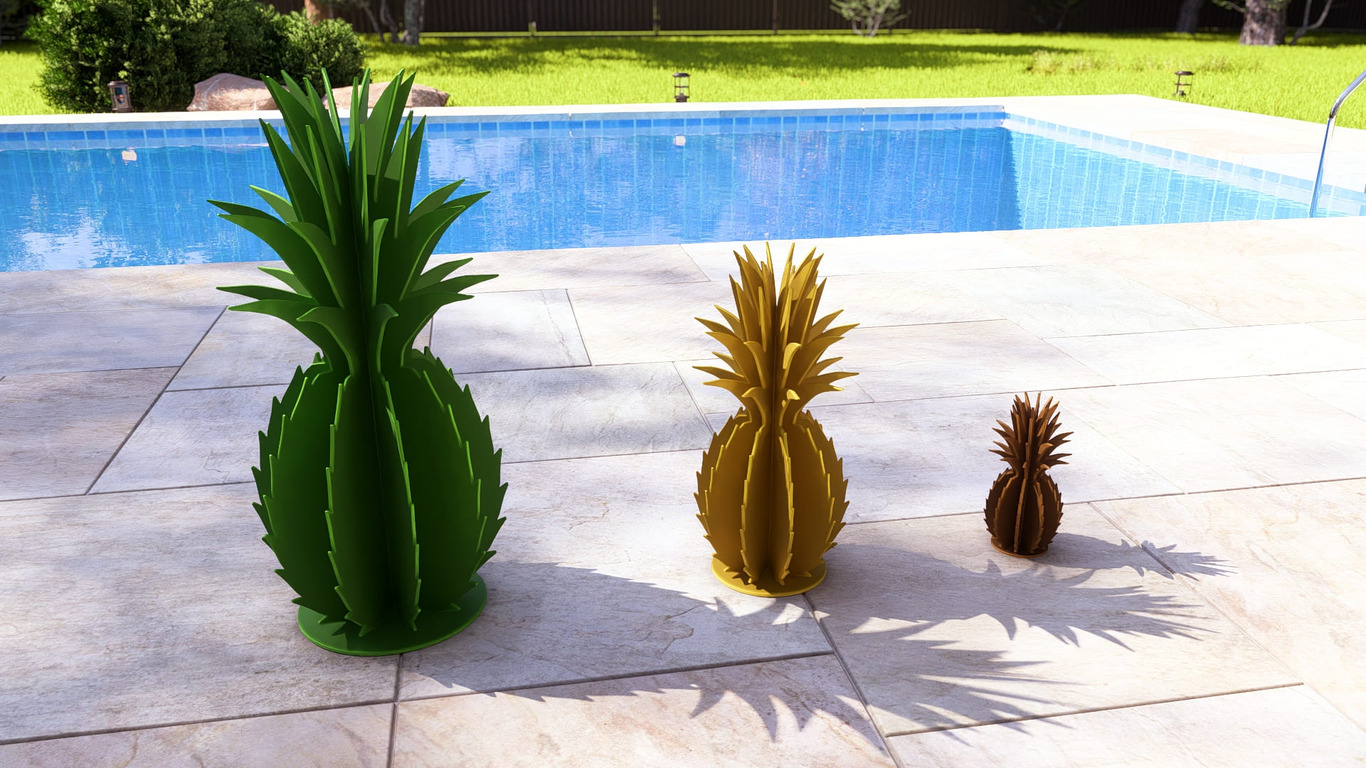 Queen Victoria Pineapple Garden Decor (Three Sizes). DXF, SVG files for plasma, laser cutting. Home Backyard Decoration. Metal Yard Art. Фото 9