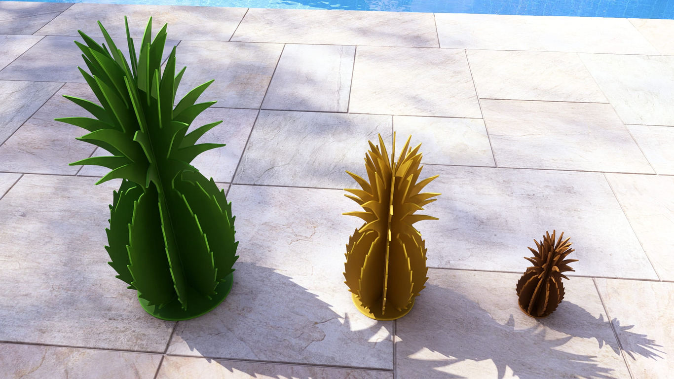 Queen Victoria Pineapple Garden Decor (Three Sizes). DXF, SVG files for plasma, laser cutting. Home Backyard Decoration. Metal Yard Art. Фото 10