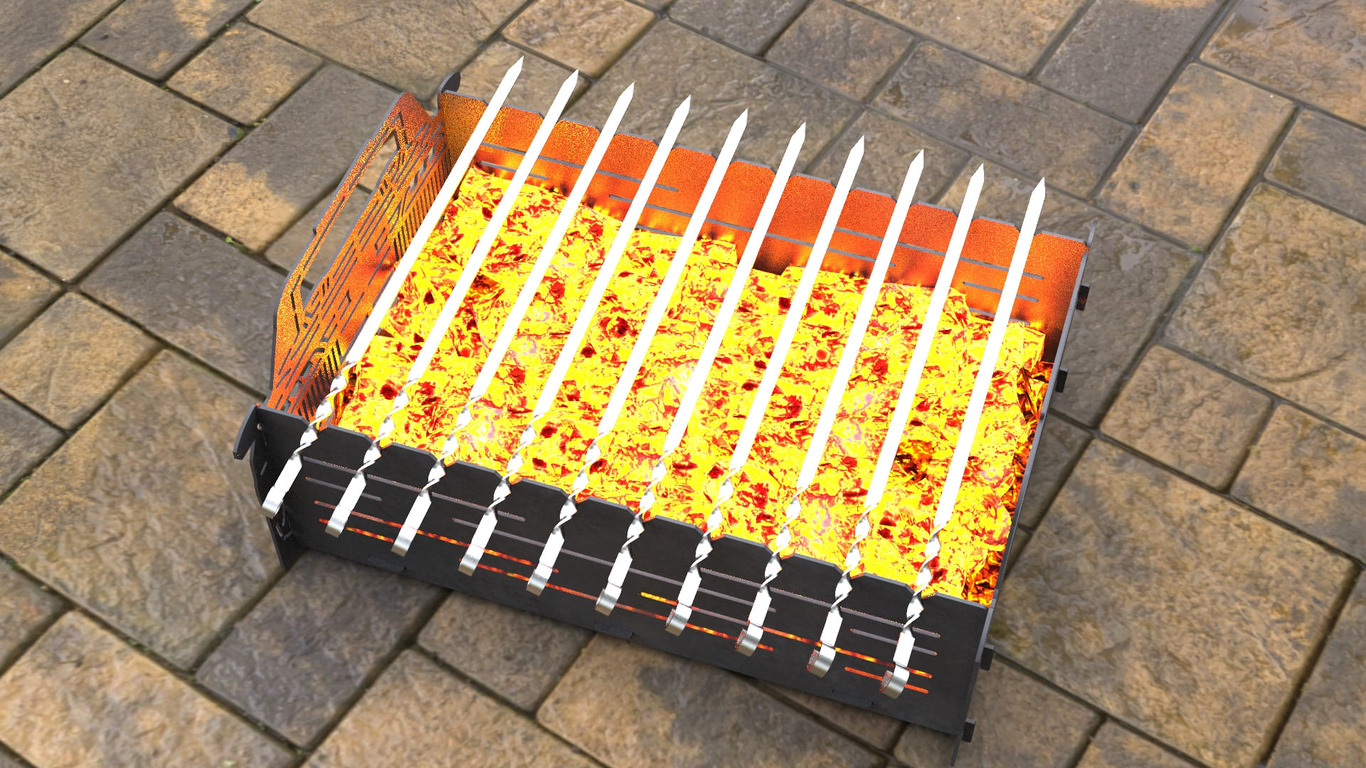 Car Fire Pit Grill No. 1. DXF, SVG files for laser, plasma cutting. Фото 4