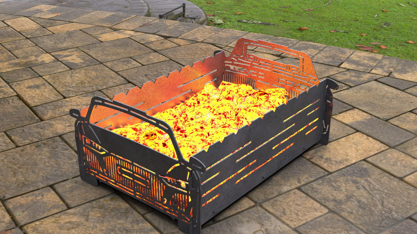 Car Fire Pit Grill No. 1. DXF, SVG files for laser, plasma cutting. Фото 5