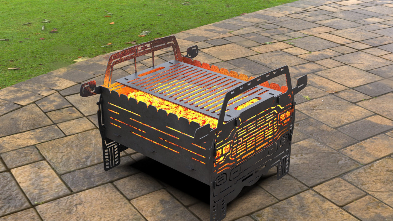 Car Fire Pit Grill No. 2. DXF, SVG files for laser, plasma cutting. Фото 5