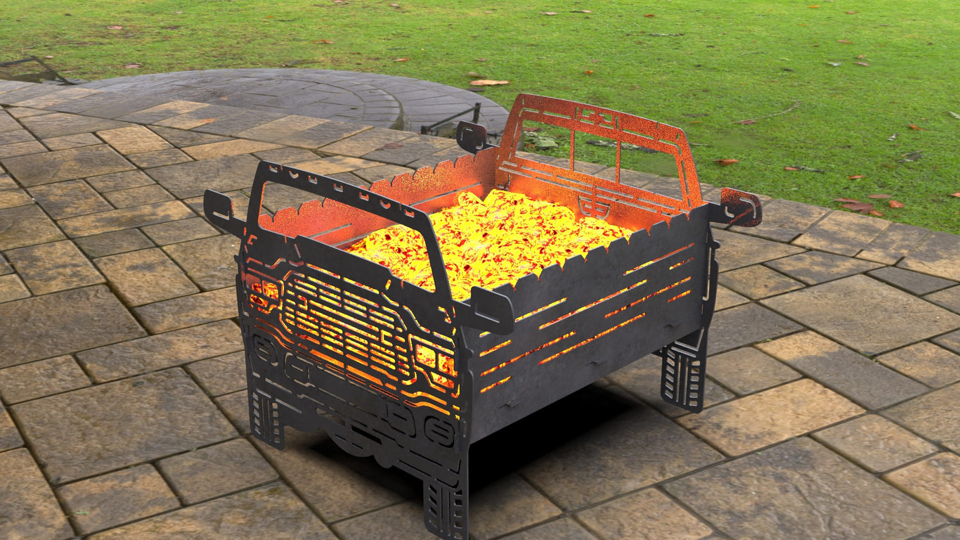 Car Fire Pit Grill No. 2. DXF, SVG files for laser, plasma cutting. Фото 6
