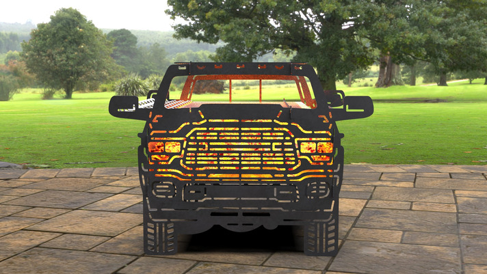 Car Fire Pit Grill No. 2. DXF, SVG files for laser, plasma cutting