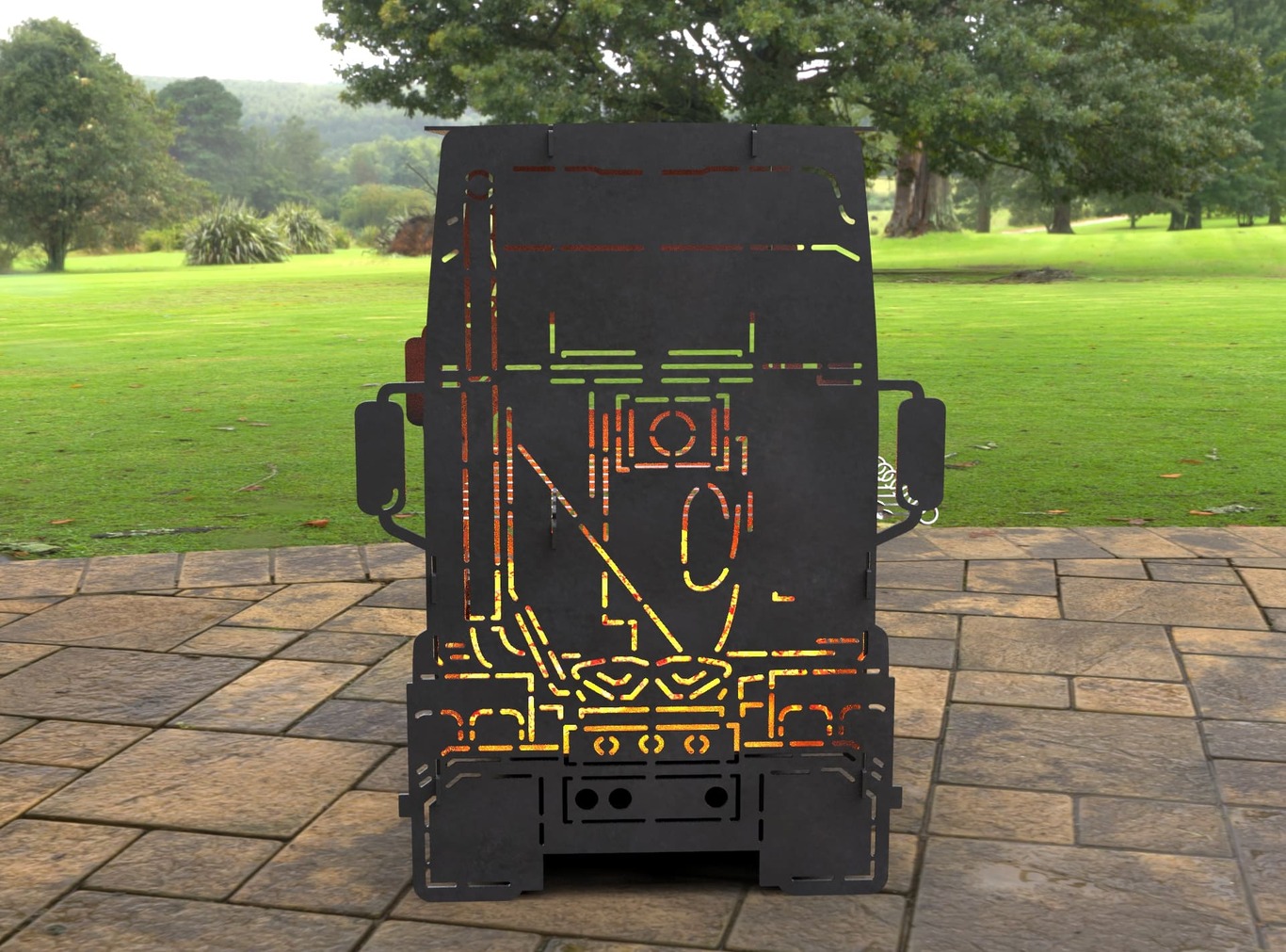 Car Fire Pit Grill No. 3. DXF, SVG files for laser, plasma cutting. Фото 2