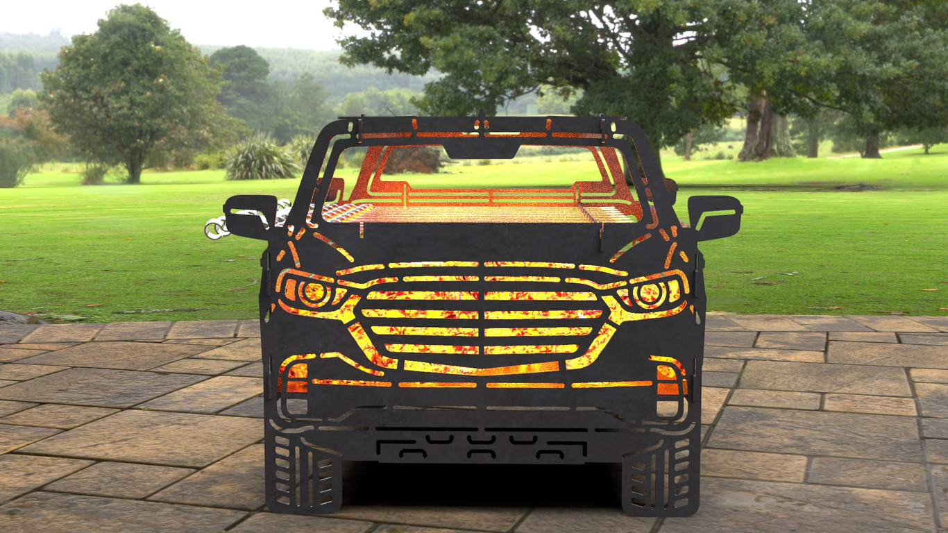Car Fire Pit Grill No. 4. DXF, SVG files for laser, plasma cutting