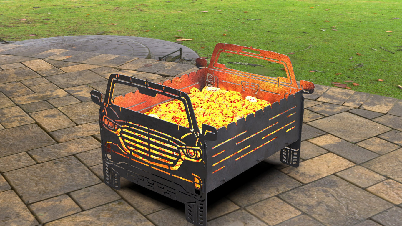 Car Fire Pit Grill No. 4. DXF, SVG files for laser, plasma cutting. Фото 6