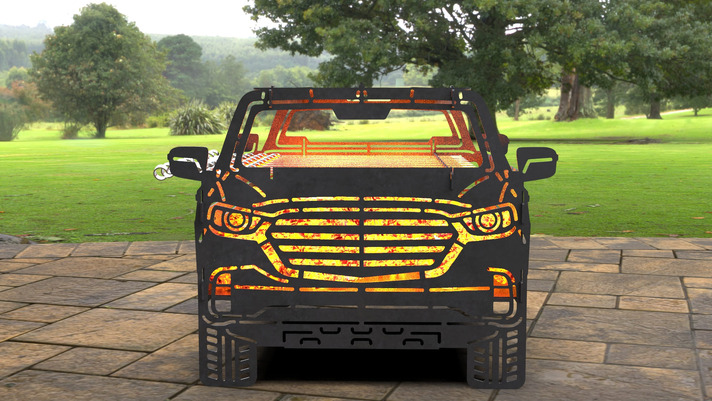 Car Fire Pit Grill No. 4. DXF, SVG files for laser, plasma cutting
