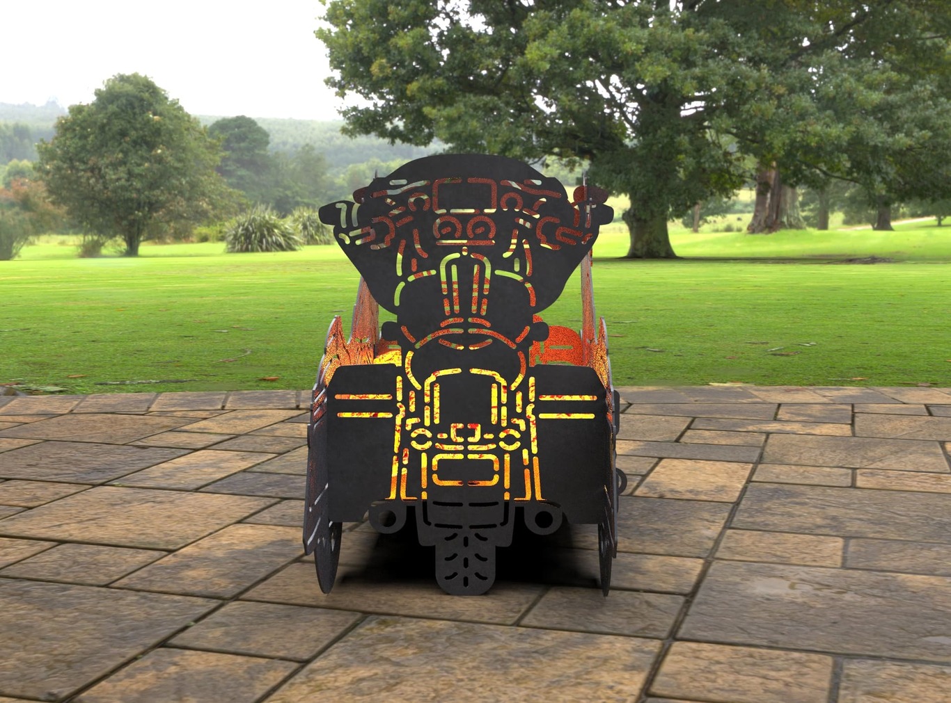 2-in-1 Motorcycle Fire Pit Grill No. 1. DXF, SVG files for laser, plasma cutting. Фото 4