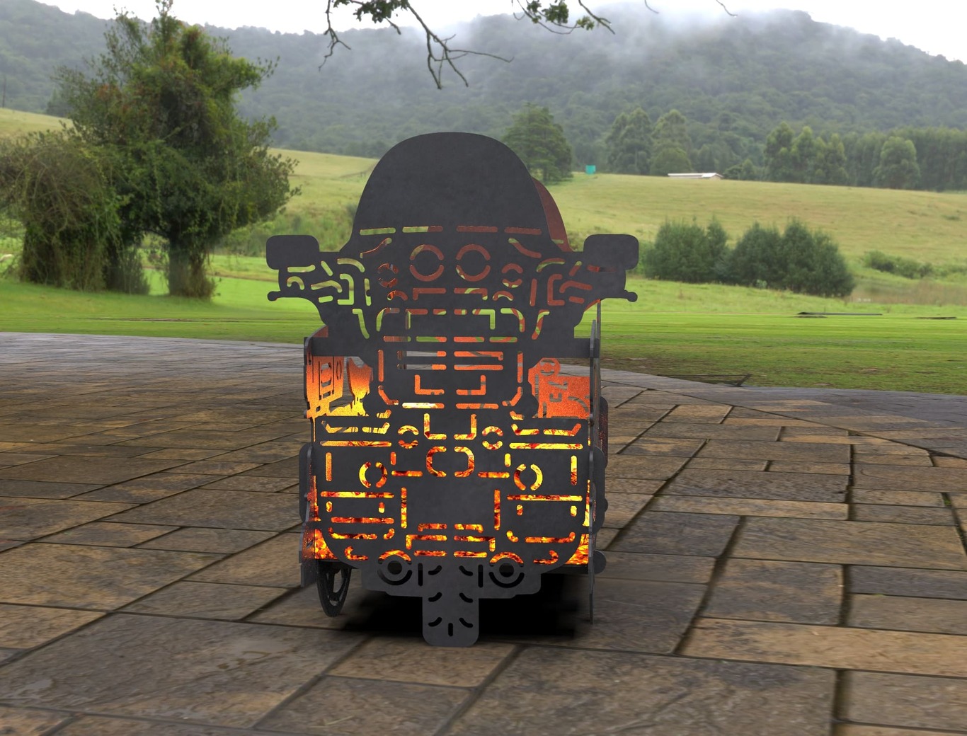 Motorcycle Fire Pit Grill No. 3. DXF, SVG files for laser, plasma cutting. Фото 3
