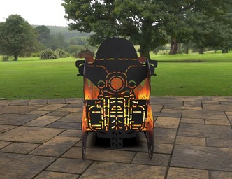 Motorcycle Fire Pit Grill No. 3. DXF, SVG files for laser, plasma cutting