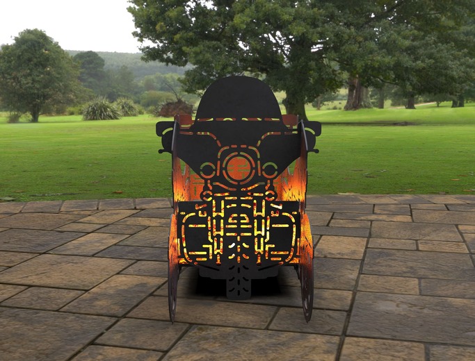 Motorcycle Fire Pit Grill No. 3. DXF, SVG files for laser, plasma cutting