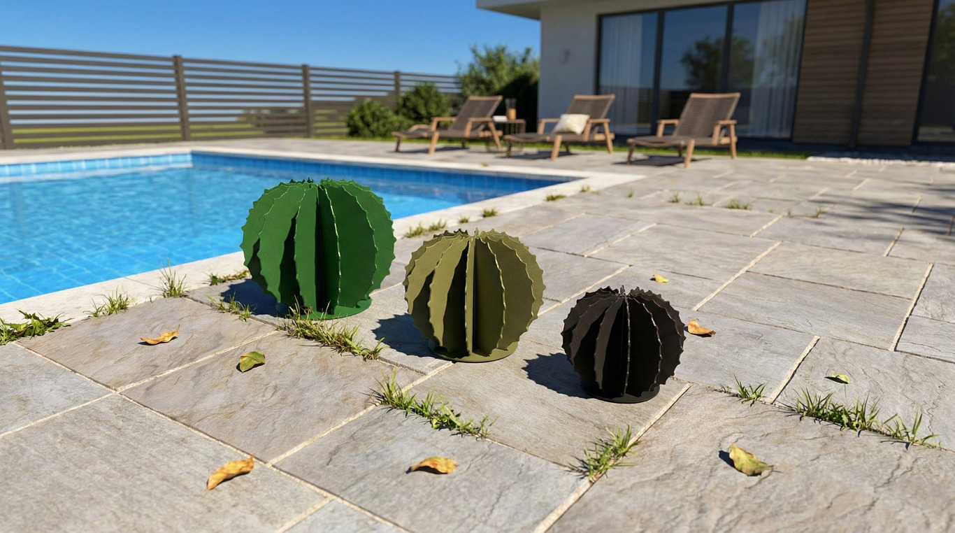 Golden Barrel Cactus Garden Decor (Three Sizes). DXF, SVG files for plasma, laser cutting. Echinocactus grusonii. Home Backyard Decoration. Metal Yard Art