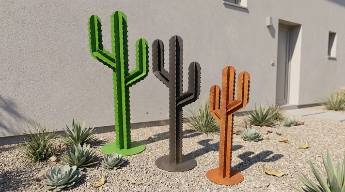 cactus deco Dark Green Small Lighted Cactus Tree