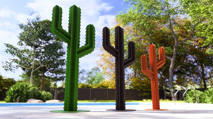 Cactus Garden Decor V1 (Three Sizes). DXF, SVG files for plasma, laser  cutting. Home Backyard Decoration. Metal Yard Art