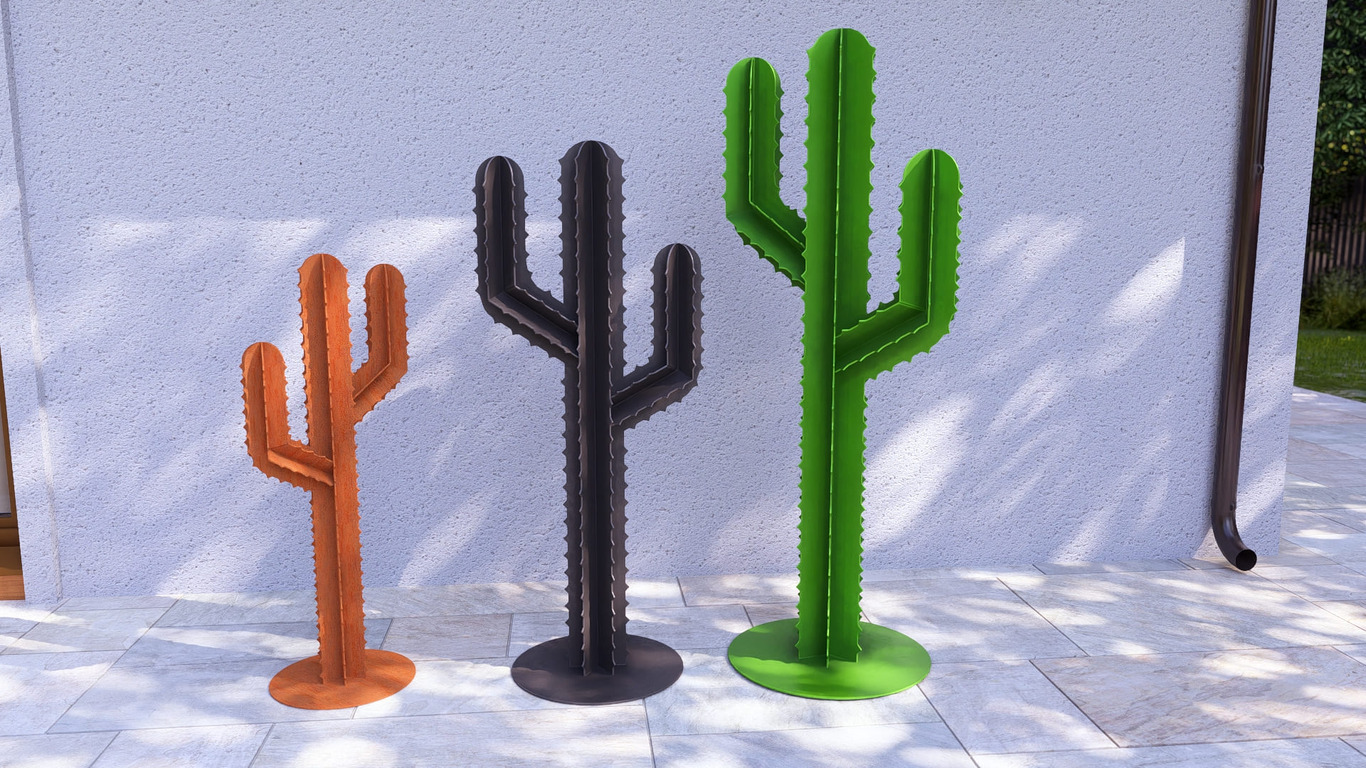 Decorațiune de grădină Cactus V1 (Trei dimensiuni). Fișiere DXF, SVG pentru tăiere cu plasmă și laser. Decor grădină, curte sau casă. Фото 3