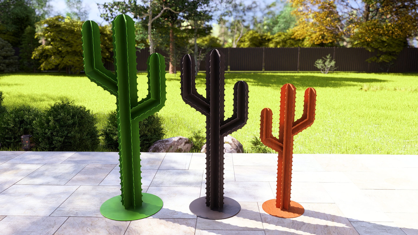Decorațiune de grădină Cactus V1 (Trei dimensiuni). Fișiere DXF, SVG pentru tăiere cu plasmă și laser. Decor grădină, curte sau casă. Фото 4