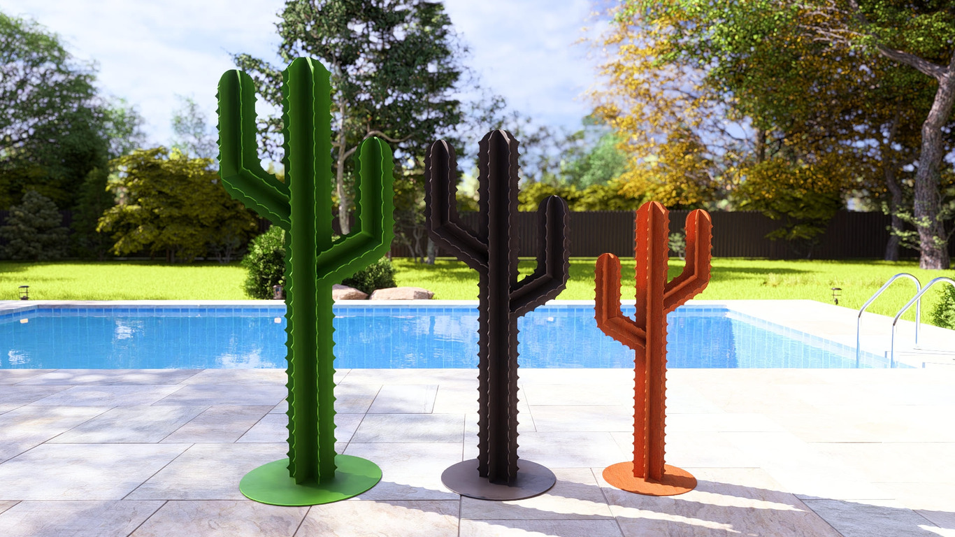 Decorațiune de grădină Cactus V1 (Trei dimensiuni). Fișiere DXF, SVG pentru tăiere cu plasmă și laser. Decor grădină, curte sau casă. Фото 7