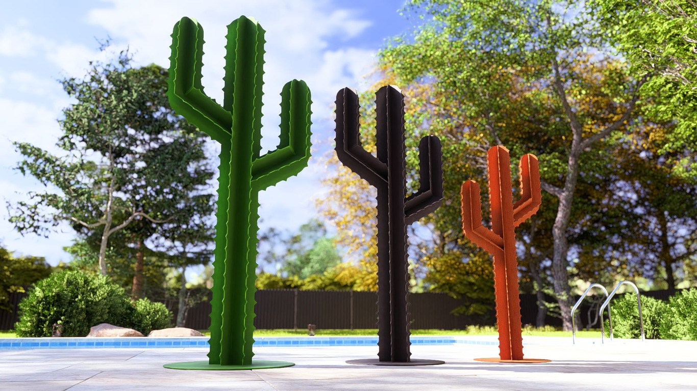 Decorațiune de grădină Cactus V1 (Trei dimensiuni). Fișiere DXF, SVG pentru tăiere cu plasmă și laser. Decor grădină, curte sau casă. Фото 8