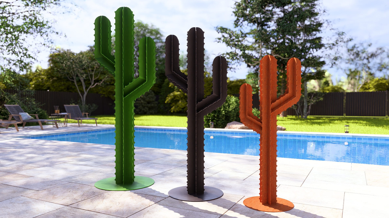 Decorațiune de grădină Cactus V1 (Trei dimensiuni). Fișiere DXF, SVG pentru tăiere cu plasmă și laser. Decor grădină, curte sau casă. Фото 11