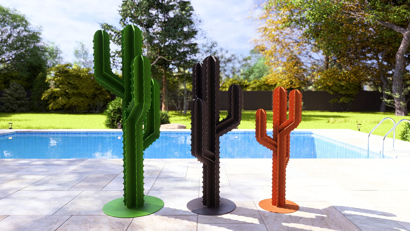 Cactus Garden Decor V2 (Three Sizes). DXF, SVG files for plasma, laser cutting. Home Backyard Decoration. Metal Yard Art. Фото 7