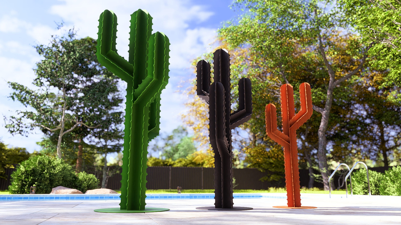 Cactus Garden Decor V2 (Three Sizes). DXF, SVG files for plasma, laser cutting. Home Backyard Decoration. Metal Yard Art. Фото 8