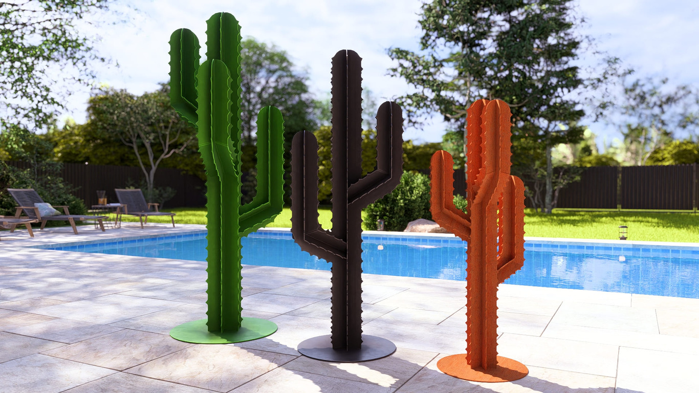 Cactus Garden Decor V2 (Three Sizes). DXF, SVG files for plasma, laser cutting. Home Backyard Decoration. Metal Yard Art. Фото 11