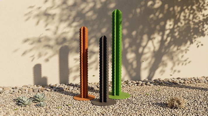 Cactus Garden Decor V3 (Three Sizes). DXF, SVG files for plasma, laser cutting. Home Backyard Decoration. Metal Yard Art