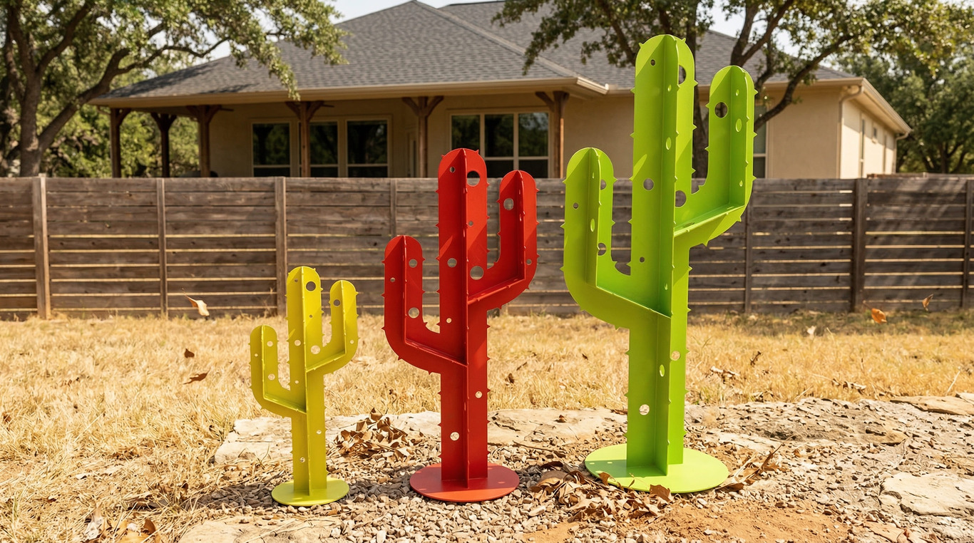 Cactus Garden Decor V4 (Three Sizes). DXF, SVG files for plasma, laser cutting. Home Backyard Decoration. Metal Yard Art. Фото 2