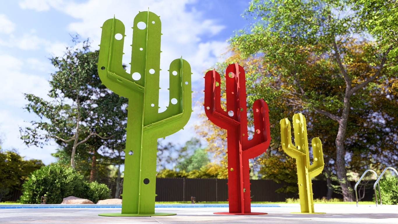 Cactus Garden Decor V4 (Three Sizes). DXF, SVG files for plasma, laser cutting. Home Backyard Decoration. Metal Yard Art. Фото 10