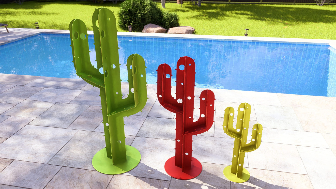 Cactus Garden Decor V4 (Three Sizes). DXF, SVG files for plasma, laser cutting. Home Backyard Decoration. Metal Yard Art. Фото 12