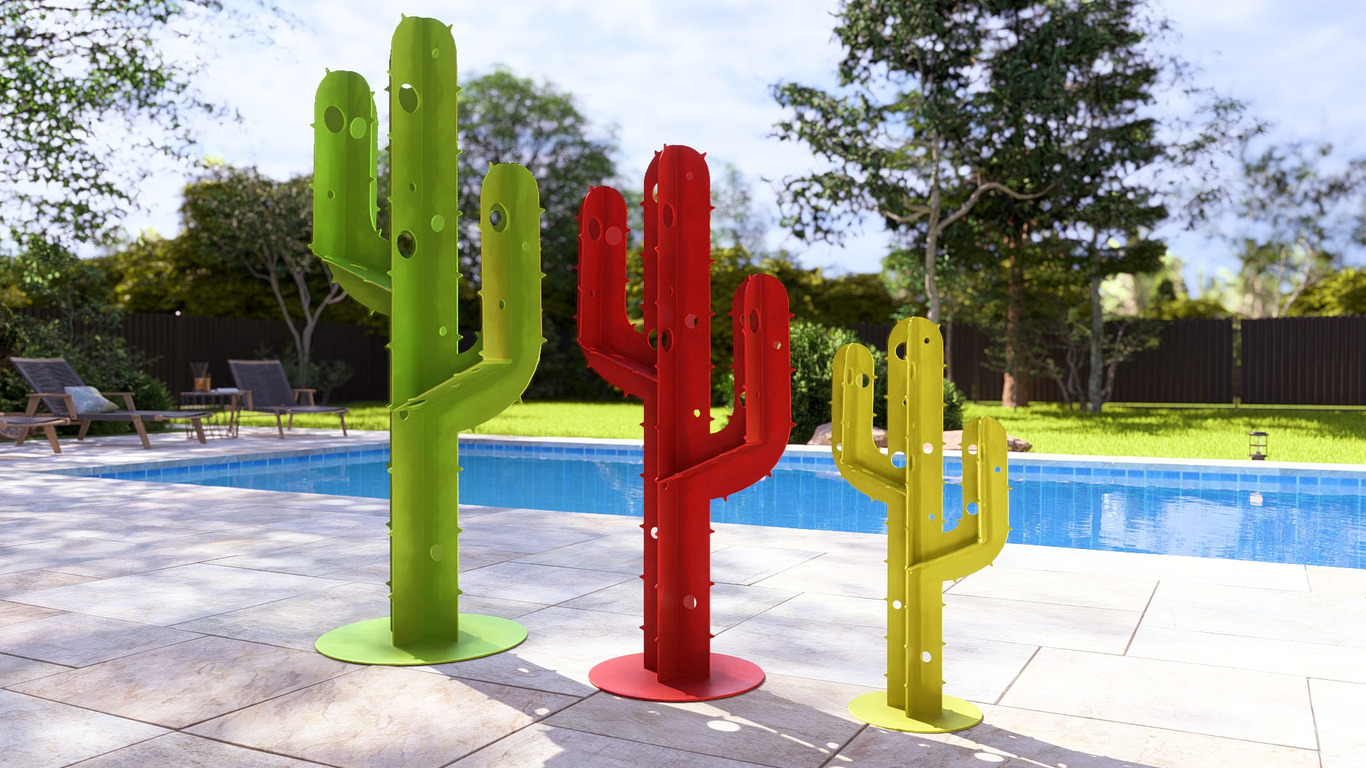 Cactus Garden Decor V4 (Three Sizes). DXF, SVG files for plasma, laser cutting. Home Backyard Decoration. Metal Yard Art. Фото 13