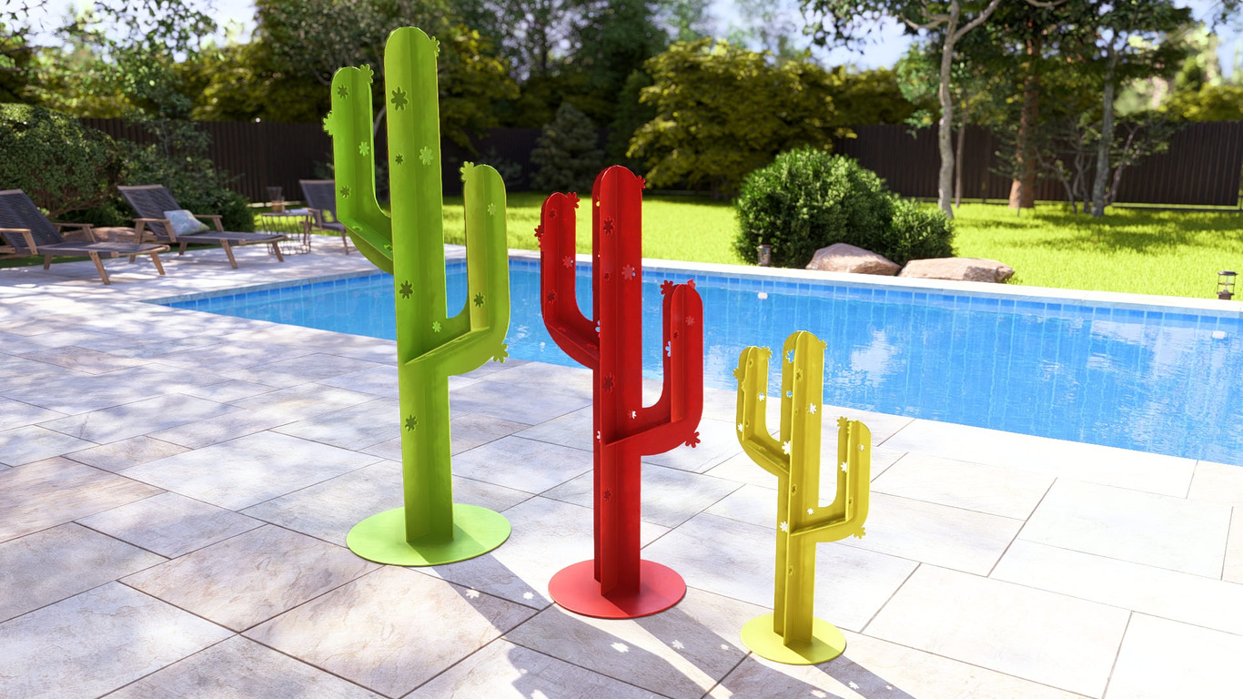 Cactus Garden Decor V5 (Three Sizes). DXF, SVG files for plasma, laser cutting. Home Backyard Decoration. Metal Yard Art. Фото 6