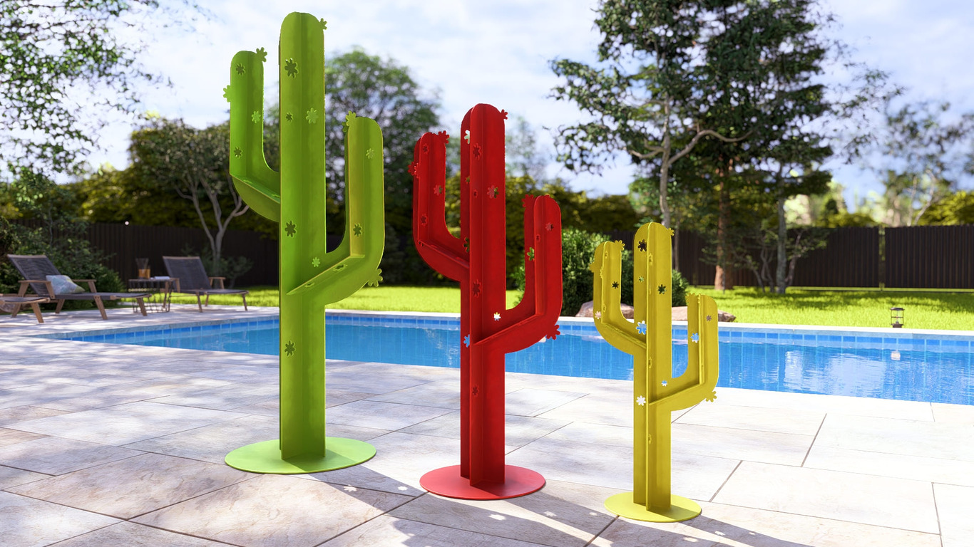 Cactus Garden Decor V5 (Three Sizes). DXF, SVG files for plasma, laser cutting. Home Backyard Decoration. Metal Yard Art. Фото 12