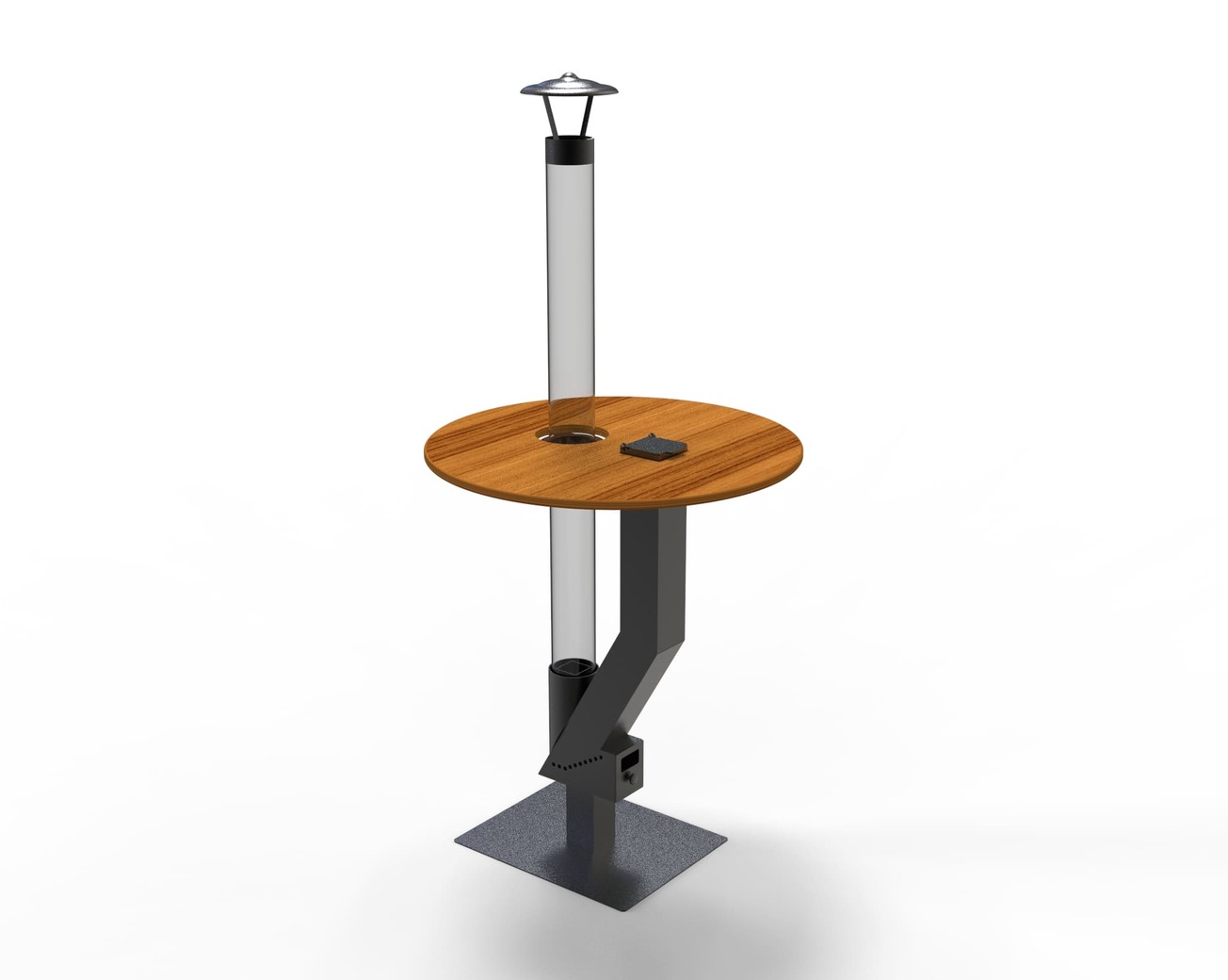 Wood Pellet Patio Heater with Tabletop. DXF files for laser, plasma cutting. Glass Tube Rocket Stove for Outdoor. Фото 5