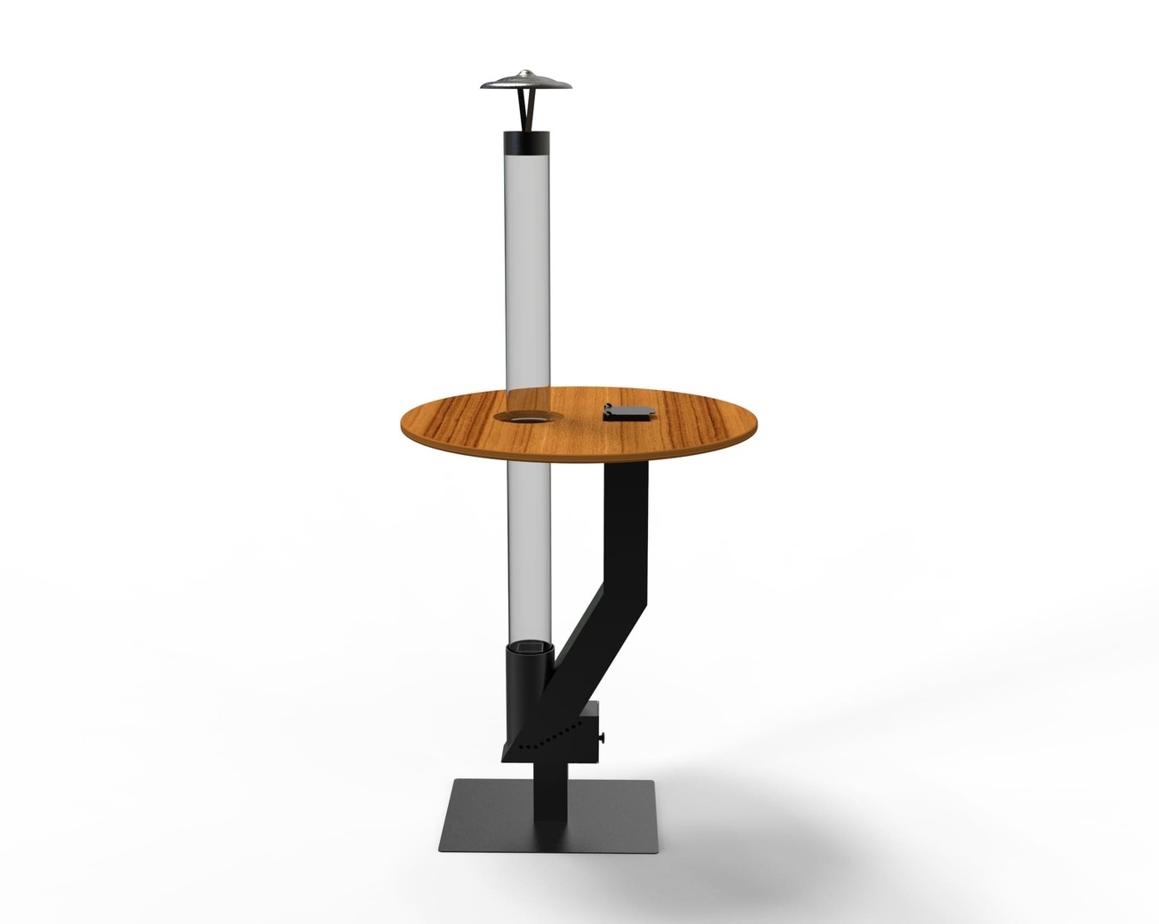 Wood Pellet Patio Heater with Tabletop. DXF files for laser, plasma cutting. Glass Tube Rocket Stove for Outdoor. Фото 7