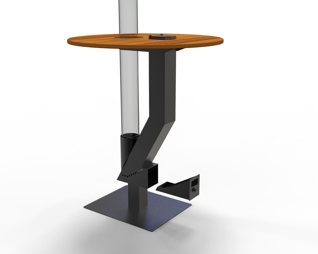 Wood Pellet Patio Heater with Tabletop. DXF files for laser, plasma cutting. Glass Tube Rocket Stove for Outdoor. Фото 14