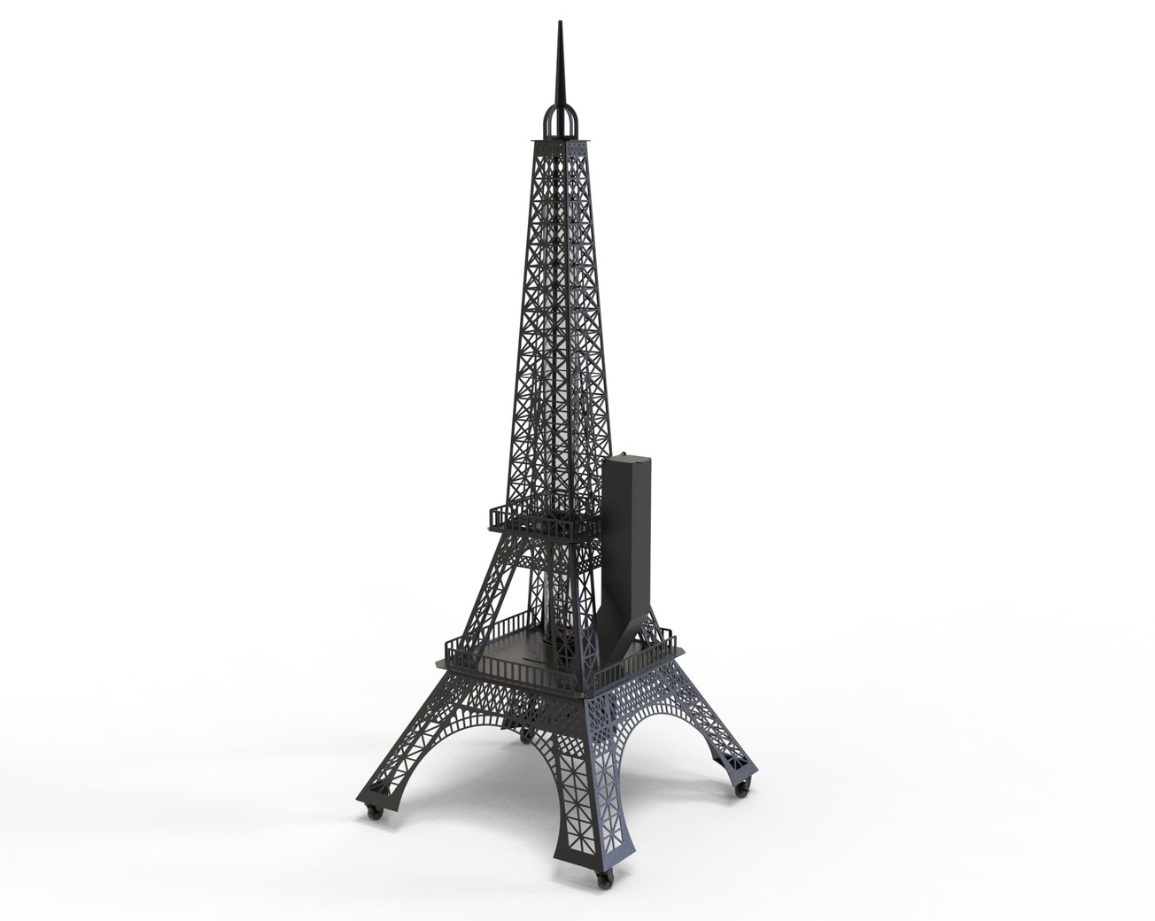 Eiffel Tower Outdoor Pellet Torch. DXF files for laser, plasma cutting. Patio Heater with Glass Tube Flame. Фото 4