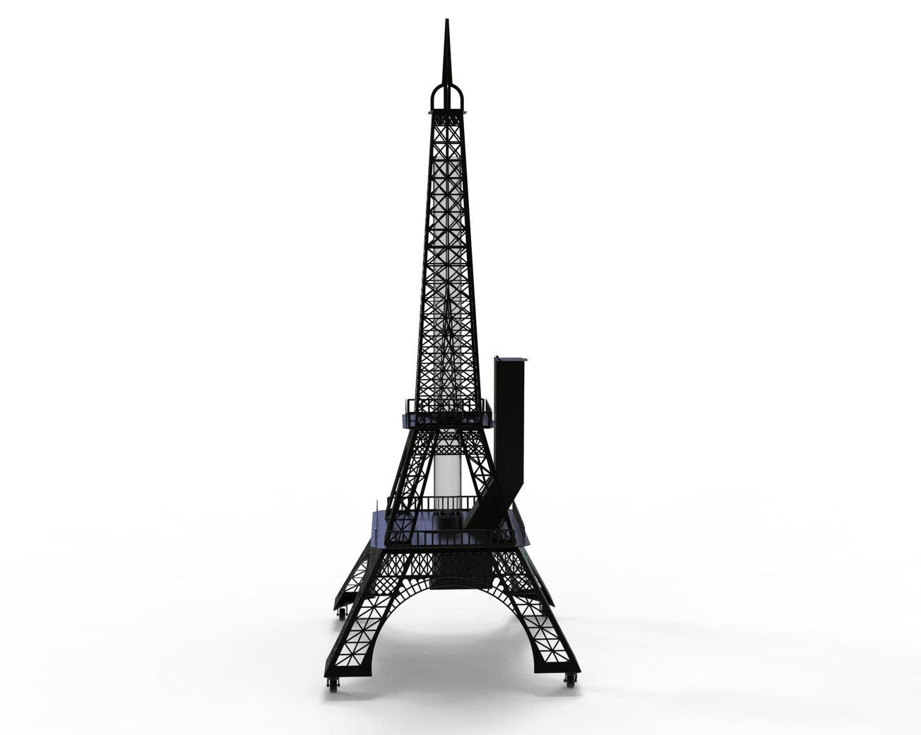 Eiffel Tower Outdoor Pellet Torch. DXF files for laser, plasma cutting. Patio Heater with Glass Tube Flame. Фото 5