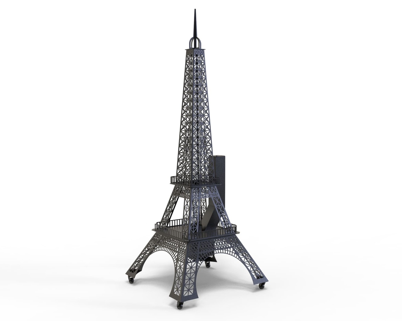 Eiffel Tower Outdoor Pellet Torch. DXF files for laser, plasma cutting. Patio Heater with Glass Tube Flame. Фото 6