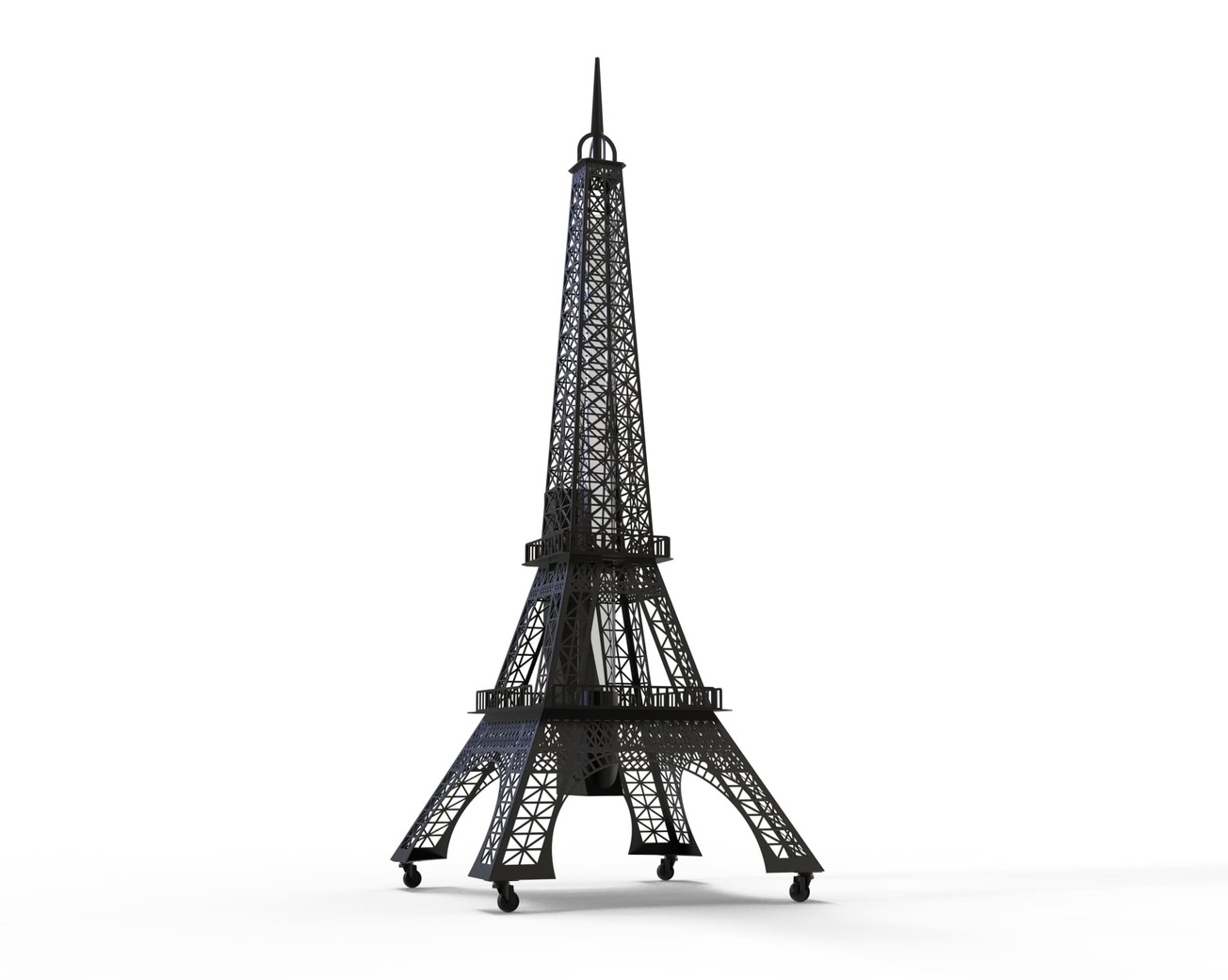 Eiffel Tower Outdoor Pellet Torch. DXF files for laser, plasma cutting. Patio Heater with Glass Tube Flame. Фото 8