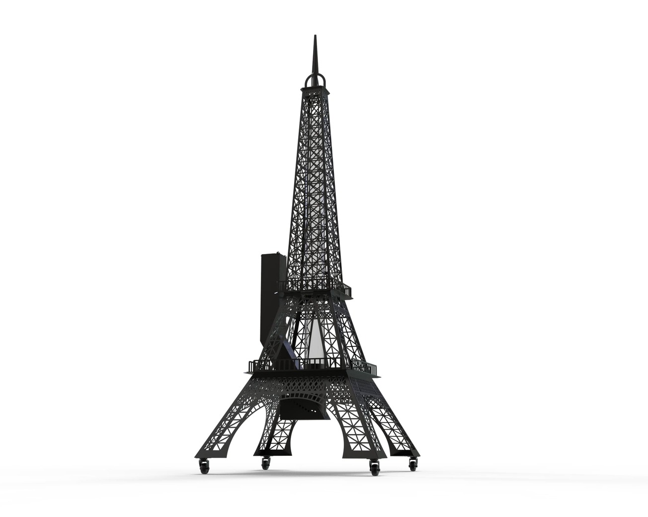 Eiffel Tower Outdoor Pellet Torch. DXF files for laser, plasma cutting. Patio Heater with Glass Tube Flame. Фото 11