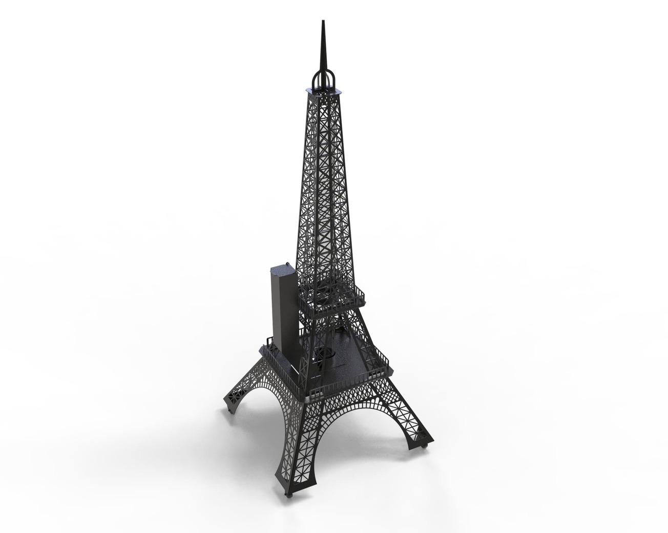 Eiffel Tower Outdoor Pellet Torch. DXF files for laser, plasma cutting. Patio Heater with Glass Tube Flame. Фото 9