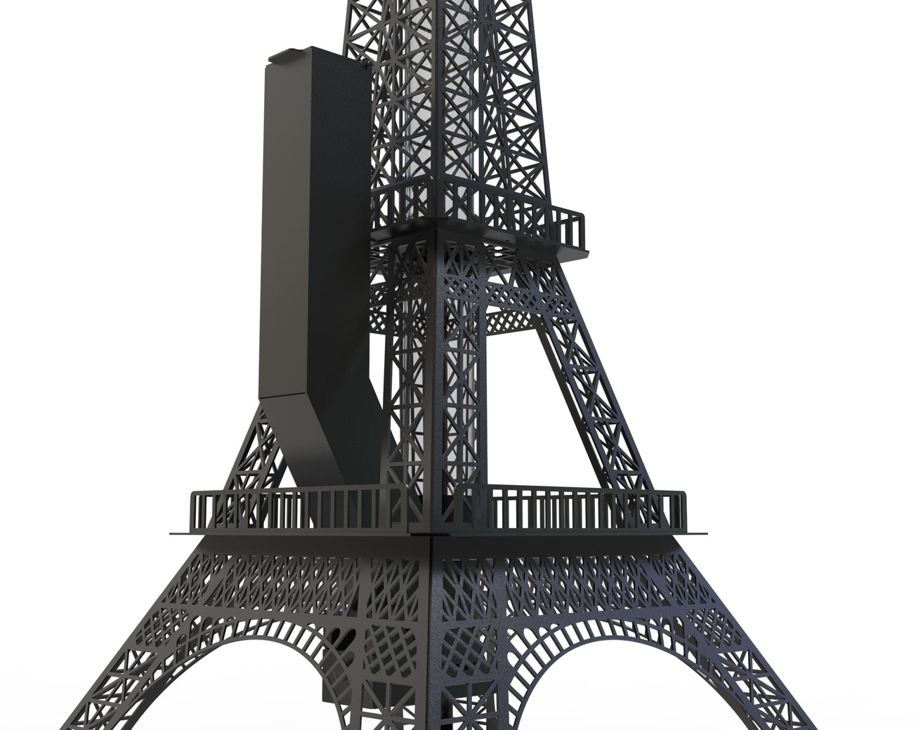 Eiffel Tower Outdoor Pellet Torch. DXF files for laser, plasma cutting. Patio Heater with Glass Tube Flame. Фото 13