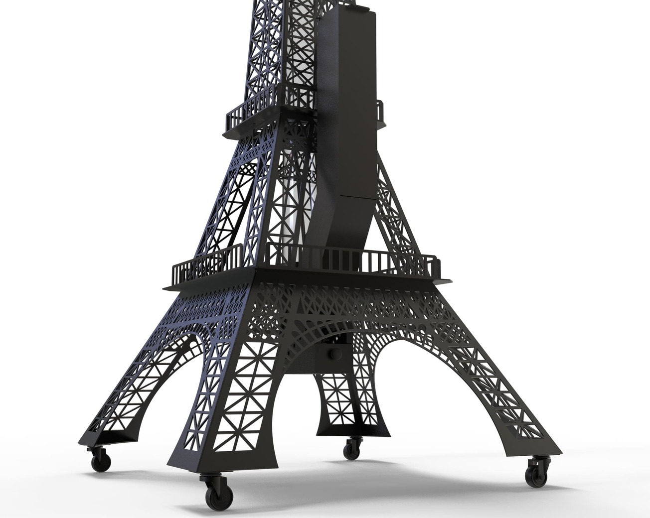 Eiffel Tower Outdoor Pellet Torch. DXF files for laser, plasma cutting. Patio Heater with Glass Tube Flame. Фото 14