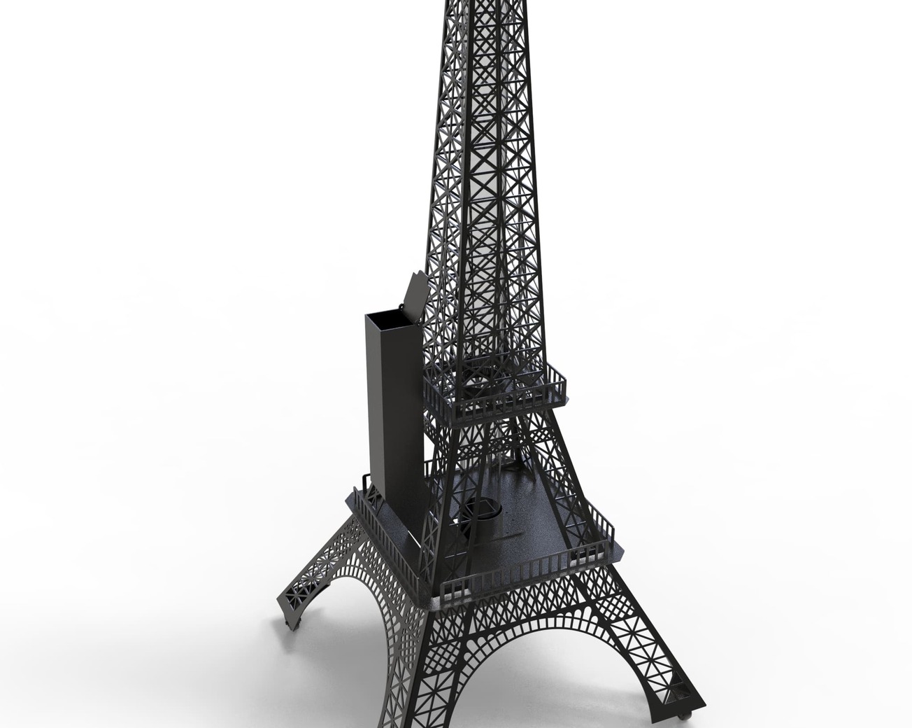 Eiffel Tower Outdoor Pellet Torch. DXF files for laser, plasma cutting. Patio Heater with Glass Tube Flame. Фото 16