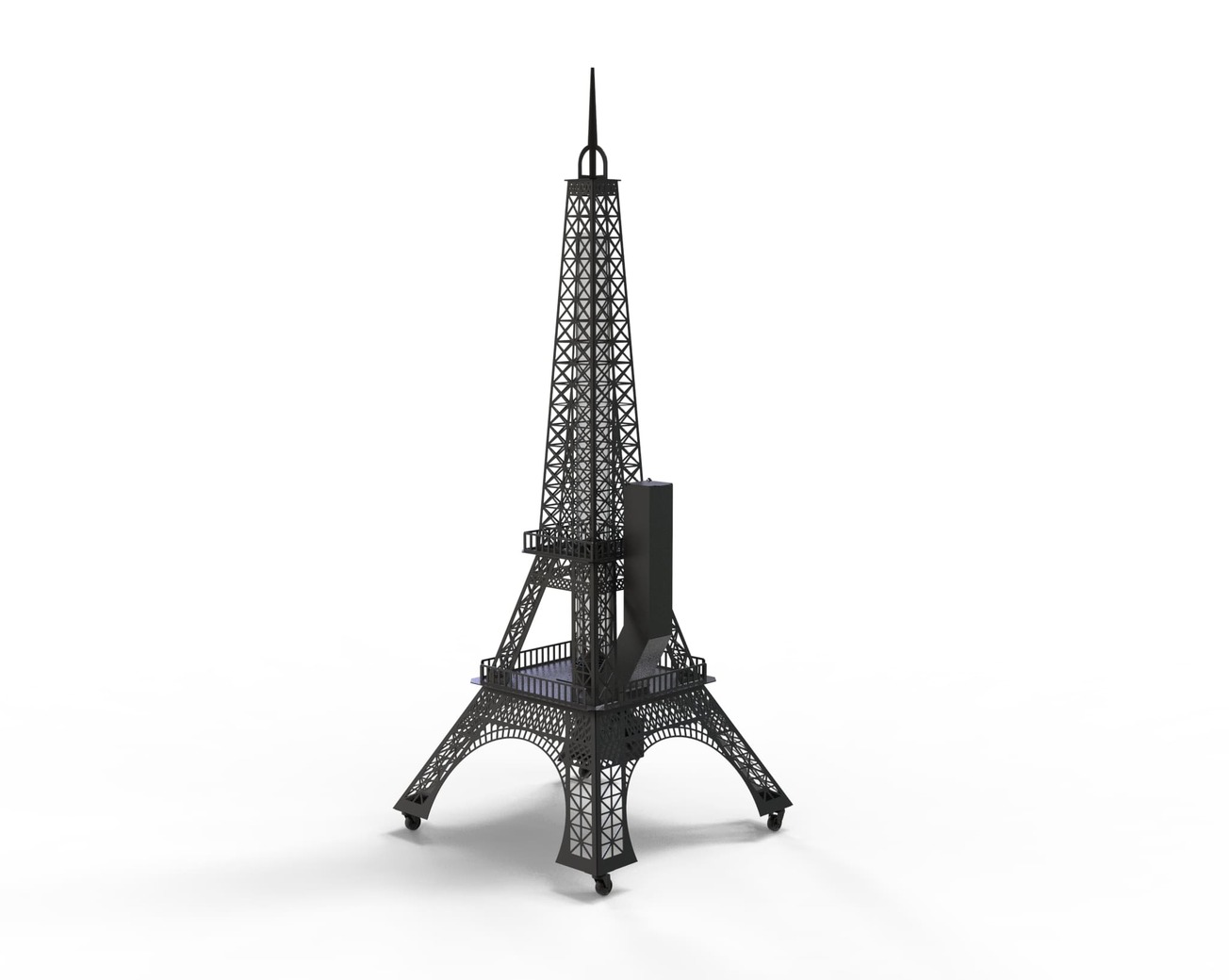Eiffel Tower Outdoor Pellet Torch. DXF files for laser, plasma cutting. Patio Heater with Glass Tube Flame. Фото 17