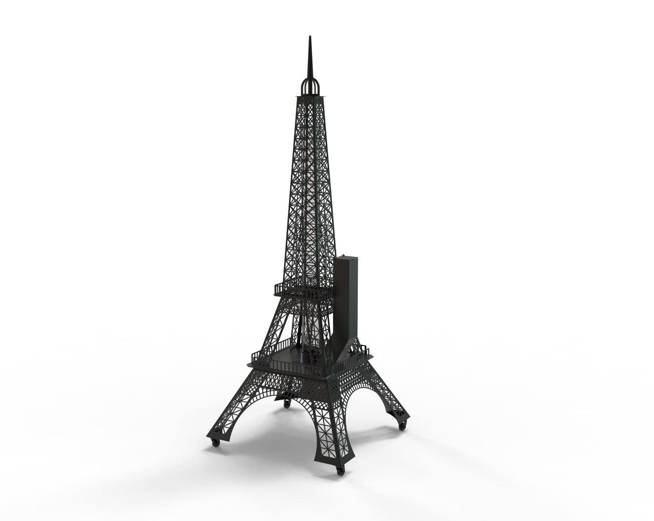 Eiffel Tower Outdoor Pellet Torch. DXF files for laser, plasma cutting. Patio Heater with Glass Tube Flame. Фото 20